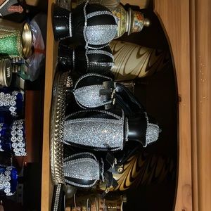 6 piece crafted art glass set